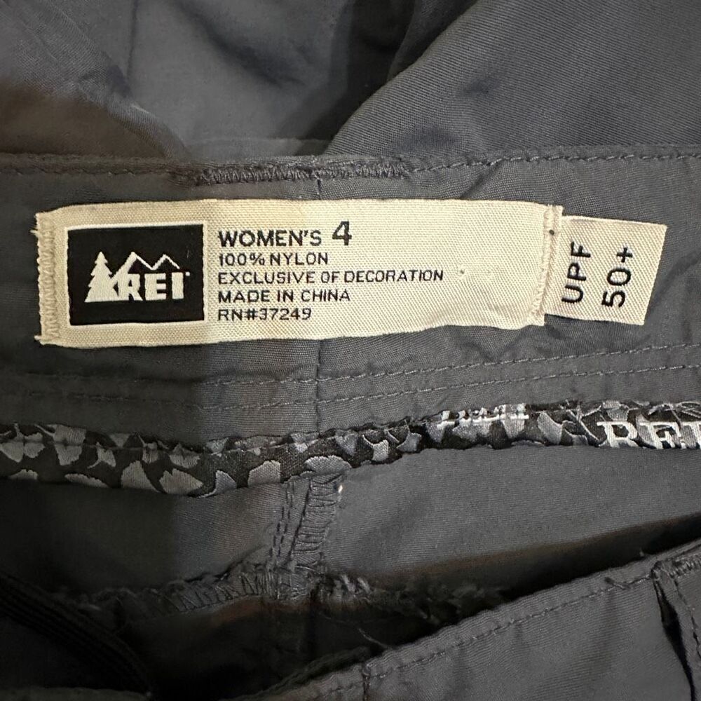 REI dark charcoal gray/navy hiking short size 4 - Picture 5 of 6